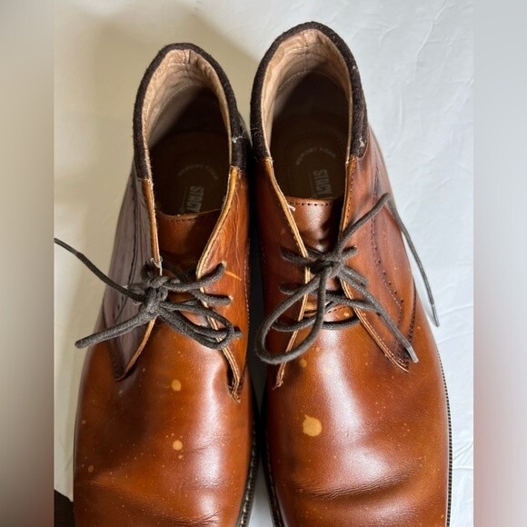 Stacy Adams Mens Leather Size 12 M Chukka Ankle Tie Boots - Picture 15 of 16